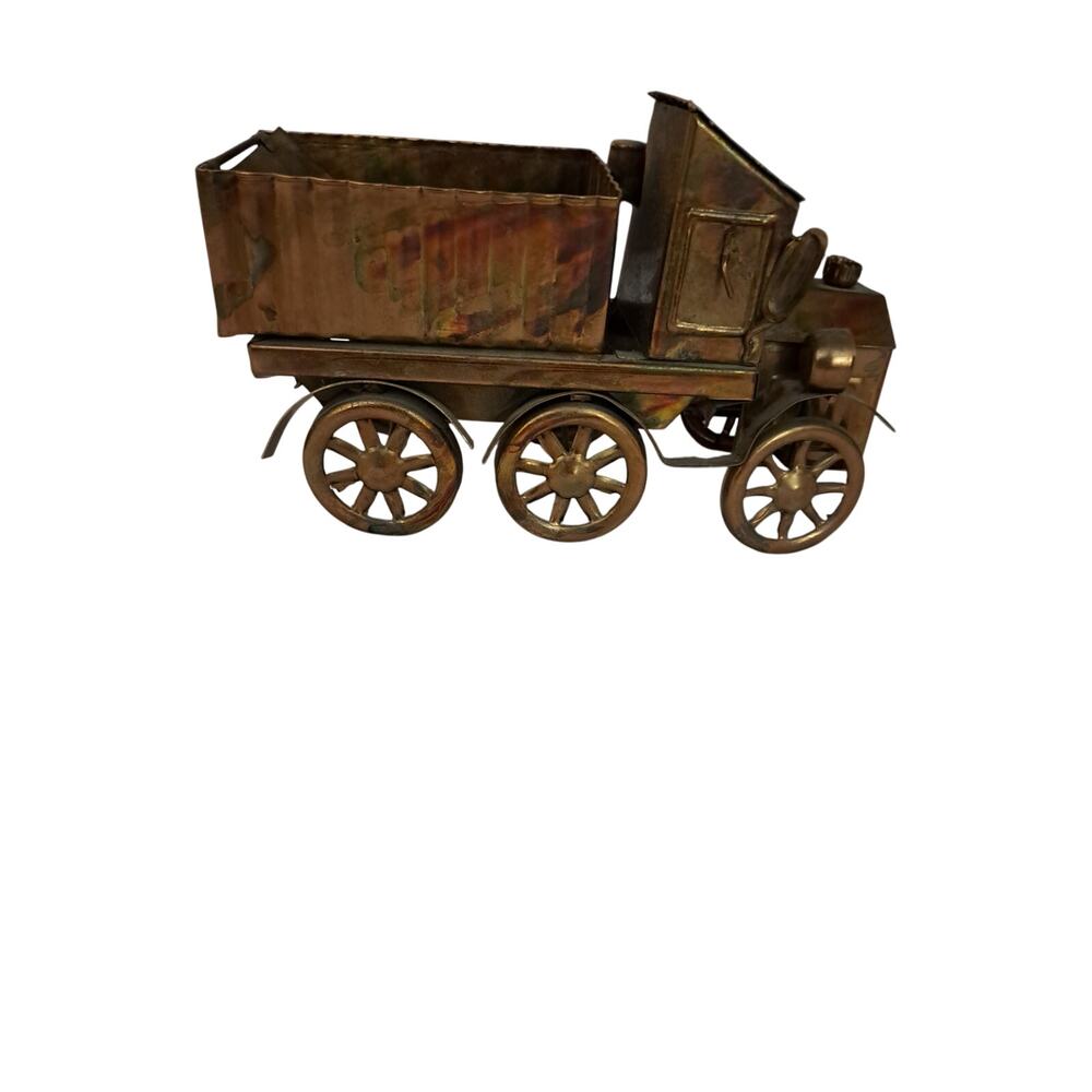 Vintage Music Box Hong Kong Copper Model Dump Truck